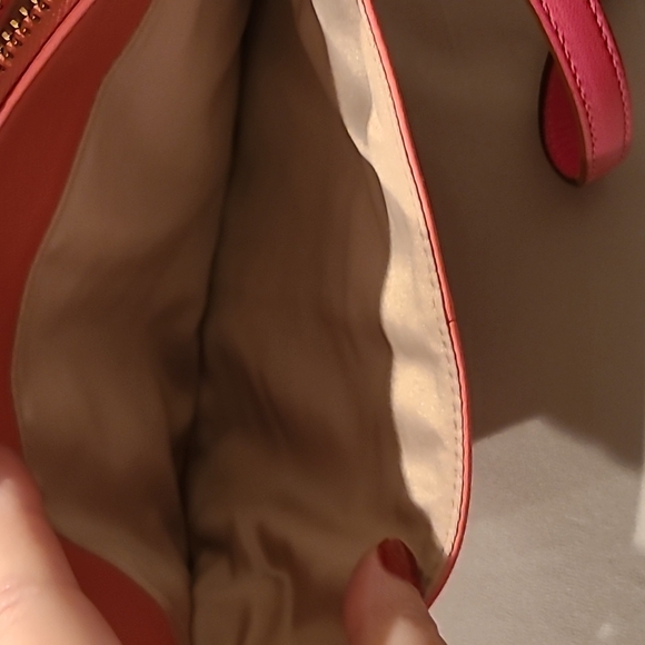Vintage Coach mini crossbody leather fushia / salmon pink contrast - Picture 5 of 10
